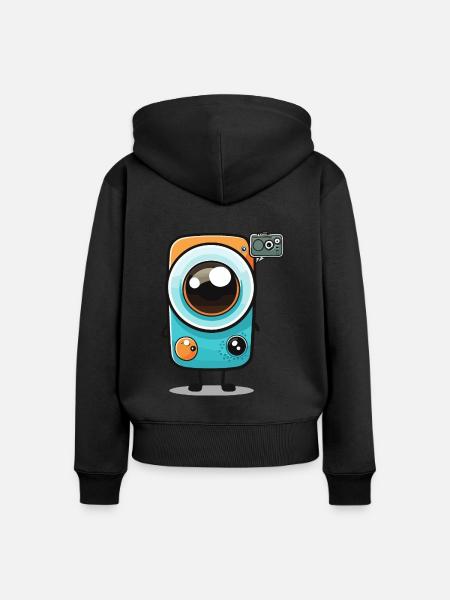 Der mobile Fotograf - Frauen Premium Bio Zip Hoodie - Schwarz