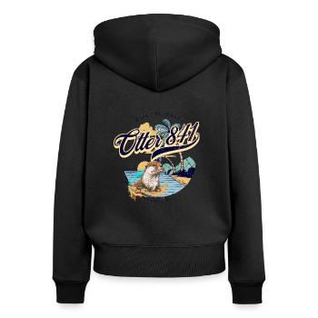 Otter 841 Surf Santa Cruz Otter 841 - Sweat à capuche zippé Premium bio Femme - noir - Dos - Julia (174cm)
