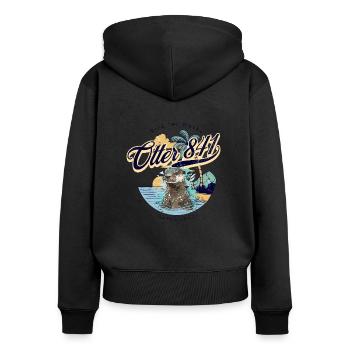 Otter 841 Surf Santa Cruz Otter 841 - Sweat à capuche zippé Premium bio Femme - noir - Dos - Julia (174cm)