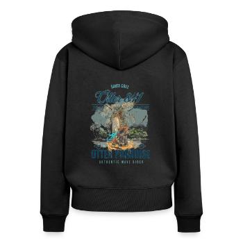 Otter 841 Surf Santa Cruz Otter 841 - Sweat à capuche zippé Premium bio Femme - noir - Dos - Julia (174cm)