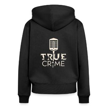 True Crime Podcast Obsessed Fest - Women's Premium Organic Zip Hoodie - black - Back - Julia (174cm)