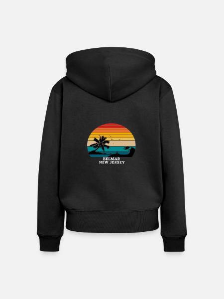 Belmar New Jersey Beaches - Frauen Premium Bio Zip Hoodie - Schwarz