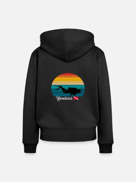 Honduras Scuba Diving Gift - Frauen Premium Bio Zip Hoodie - Schwarz