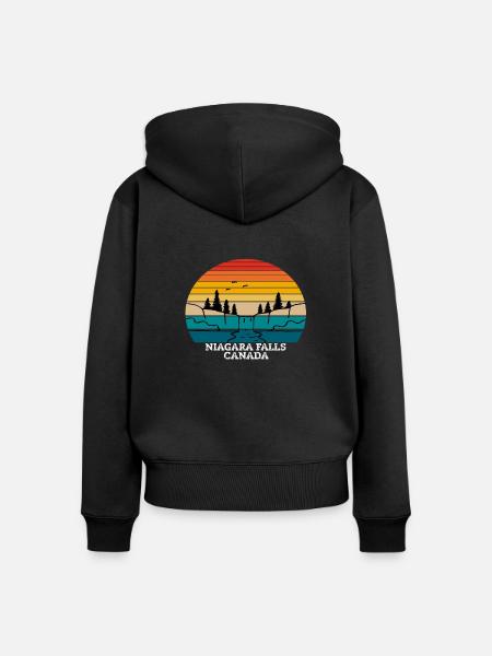 Niagara Falls Canada - Frauen Premium Bio Zip Hoodie - Schwarz