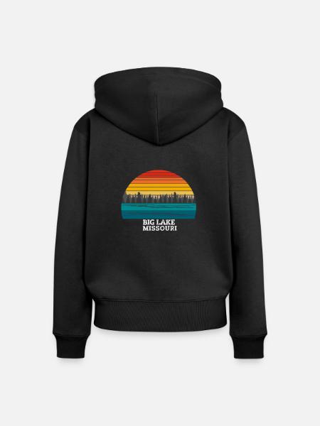Big Lake Missouri - Frauen Premium Bio Zip Hoodie - Schwarz