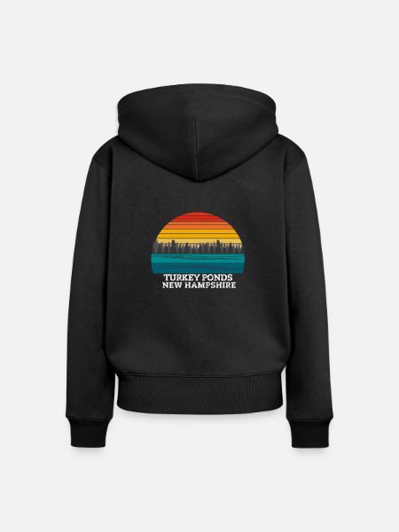 Turkey Ponds New Hampshire - Frauen Premium Bio Zip Hoodie - Schwarz