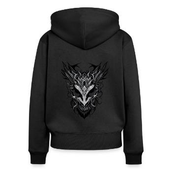 Dragon, Dragon Head, Mask, Face, Monster, Head - Women's Premium Organic Zip Hoodie - black - Back - Julia (174cm)