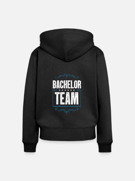 Bachelor Crew - Frauen Premium Bio Zip Hoodie - Schwarz
