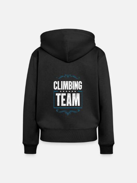 Climbing Crew - Frauen Premium Bio Zip Hoodie - Schwarz
