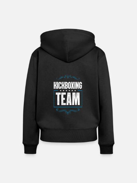 Kickboxing Team - Frauen Premium Bio Zip Hoodie - Schwarz