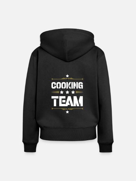 Cooking Team - Frauen Premium Bio Zip Hoodie - Schwarz