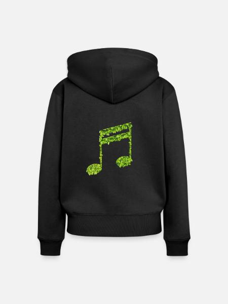 Klang der Natur - Frauen Premium Bio Zip Hoodie - Schwarz