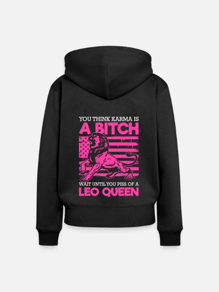 Sternzeichen Stern Aberglaube - Frauen Premium Bio Zip Hoodie - Schwarz