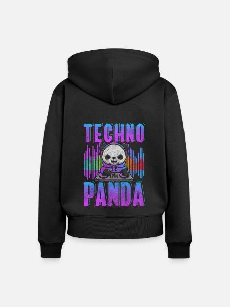 Rave Minimal Jumpstyle - Frauen Premium Bio Zip Hoodie - Schwarz