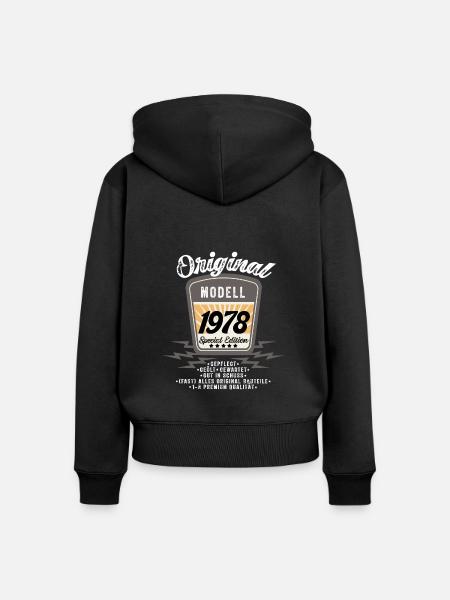 Modell 1978 - Frauen Premium Bio Zip Hoodie - Schwarz