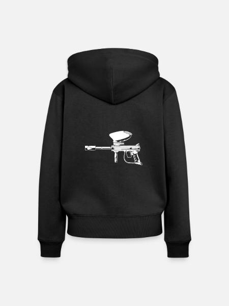 Paintball Marker - Frauen Premium Bio Zip Hoodie - Schwarz