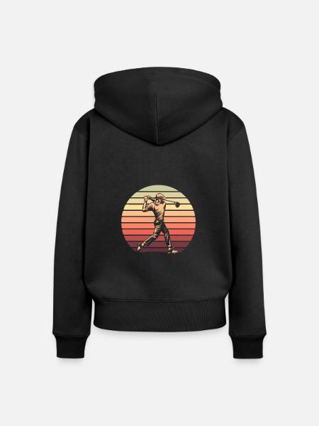 Golf Golfer Golfen - Frauen Premium Bio Zip Hoodie - Schwarz