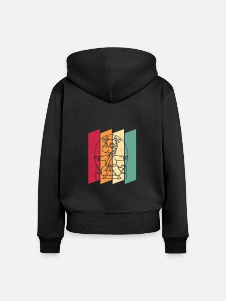 Karate - Frauen Premium Bio Zip Hoodie - Schwarz