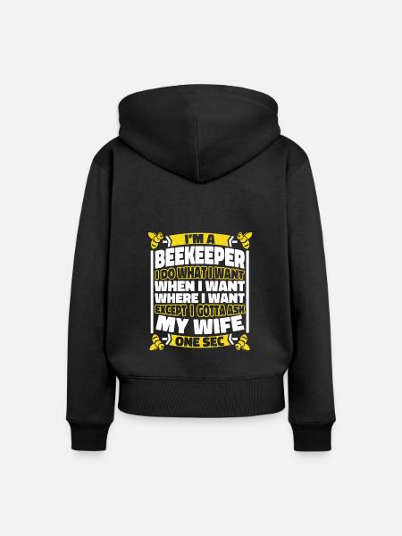 Imker Bienenzüchter - Frauen Premium Bio Zip Hoodie - Schwarz