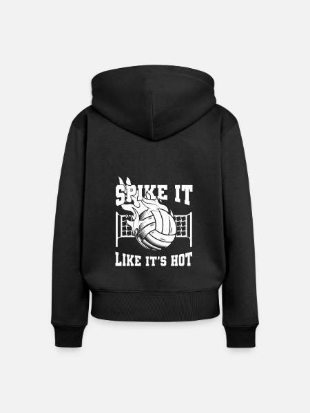 Volleyball Volleyballer - Frauen Premium Bio Zip Hoodie - Schwarz