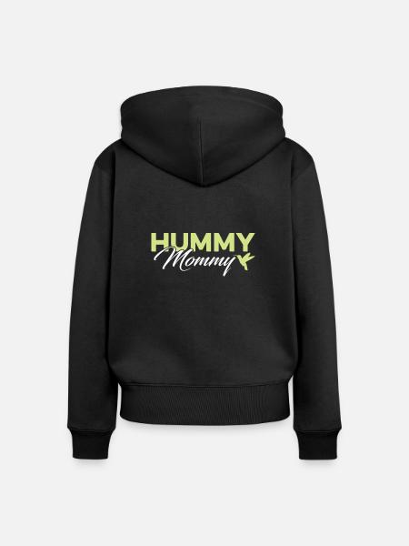Kolibri Kolibri Mama - Frauen Premium Bio Zip Hoodie - Schwarz