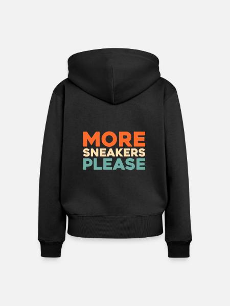 Sneakers - Frauen Premium Bio Zip Hoodie - Schwarz