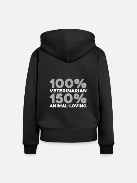 Tierarzt Veterinär - Frauen Premium Bio Zip Hoodie - Schwarz