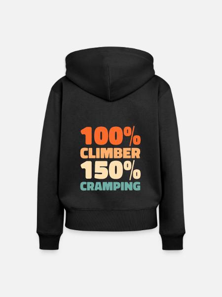 Klettern Kletterer - Frauen Premium Bio Zip Hoodie - Schwarz