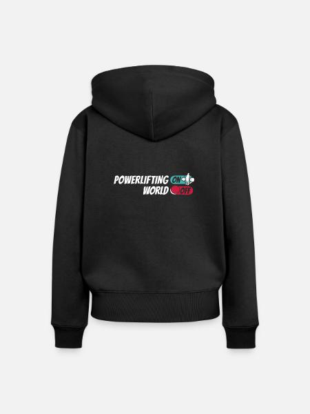 Powerlifting Powerlifter - Frauen Premium Bio Zip Hoodie - Schwarz