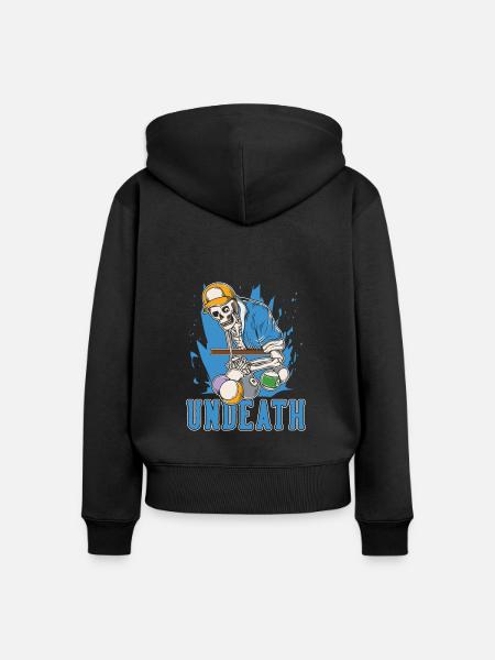 Billard Undeath - Frauen Premium Bio Zip Hoodie - Schwarz