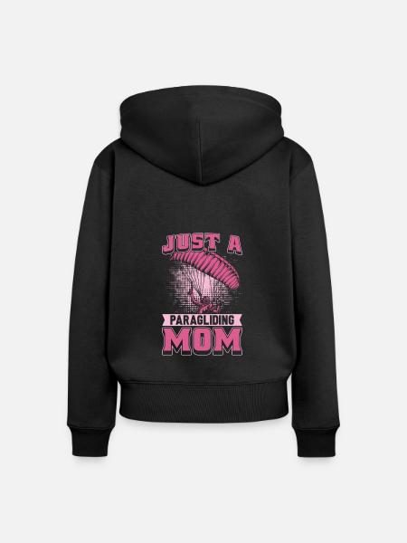 Paragleiter Paragleiten Mutter - Frauen Premium Bio Zip Hoodie - Schwarz