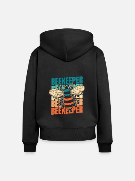 Imker Bienenzüchter - Frauen Premium Bio Zip Hoodie - Schwarz
