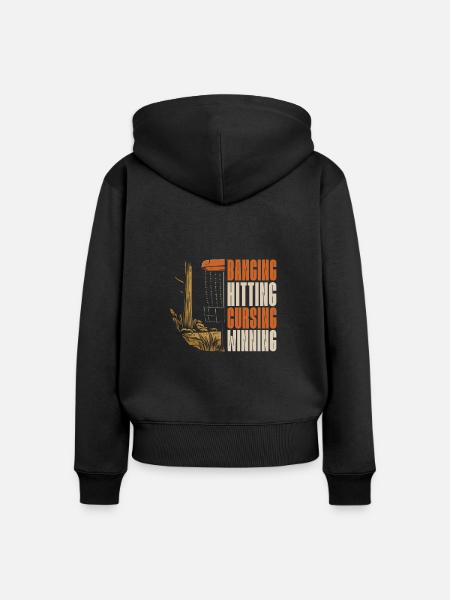 Frisbee Golf Disc Golf - Frauen Premium Bio Zip Hoodie - Schwarz