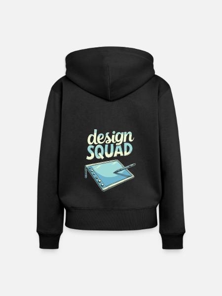 Grafikdesigner Kader - Frauen Premium Bio Zip Hoodie - Schwarz