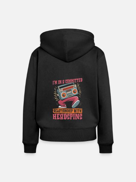 Breakdance Breakdancer Breakdancing - Frauen Premium Bio Zip Hoodie - Schwarz