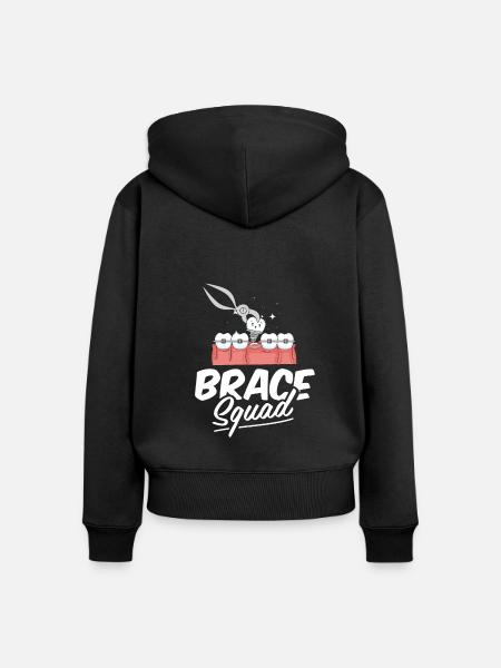 Kieferorthopäde Kader - Frauen Premium Bio Zip Hoodie - Schwarz