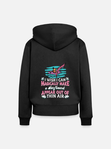 Windsurfing Windsurfen - Frauen Premium Bio Zip Hoodie - Schwarz