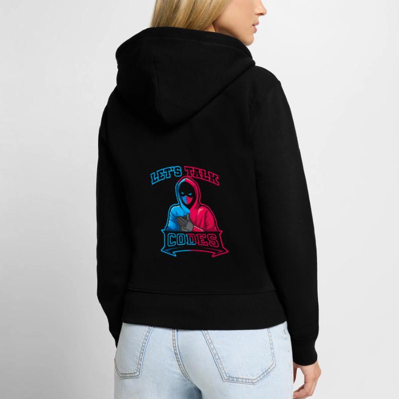 Programmeur Coder Développeur de logiciels Sweat à capuche zippé Premium bio Femme
