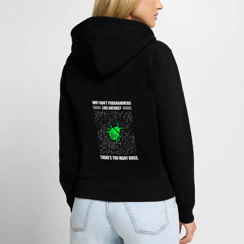 Programmeur Coder Développeur de logiciels Sweat à capuche zippé Premium bio Femme