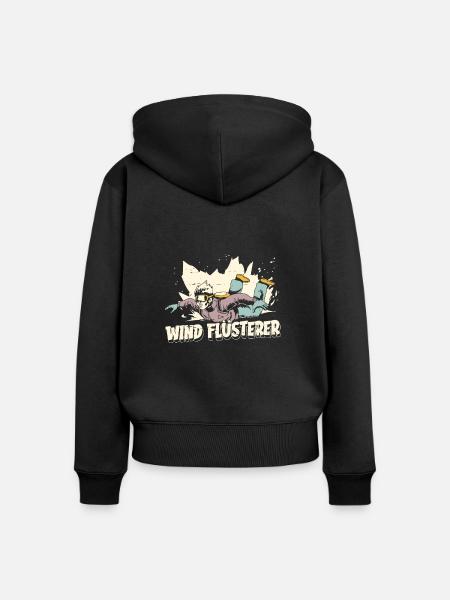 Indoor-Skydiving - Frauen Premium Bio Zip Hoodie - Schwarz