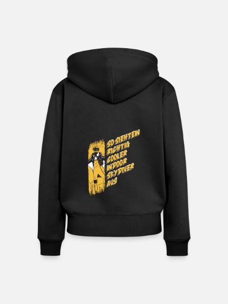 Indoor-Skydiving - Frauen Premium Bio Zip Hoodie - Schwarz