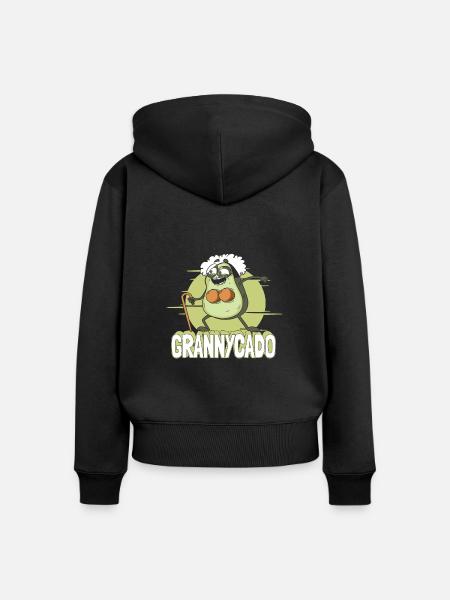 Großmutter Oma Omi - Frauen Premium Bio Zip Hoodie - Schwarz