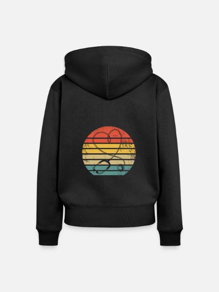 Krankenschwester Stethoskop - Frauen Premium Bio Zip Hoodie - Schwarz