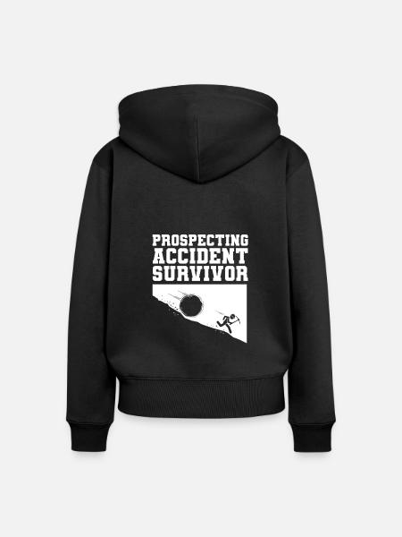 Schürfer Schürfen Schatz - Frauen Premium Bio Zip Hoodie - Schwarz