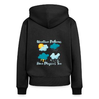 Physik Phyiker Angewandte Physik - Frauen Premium Bio Zip Hoodie - Schwarz - Hinten - Julia (174cm)