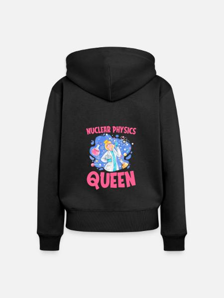 Physik Phyiker Kernphysik - Frauen Premium Bio Zip Hoodie - Schwarz