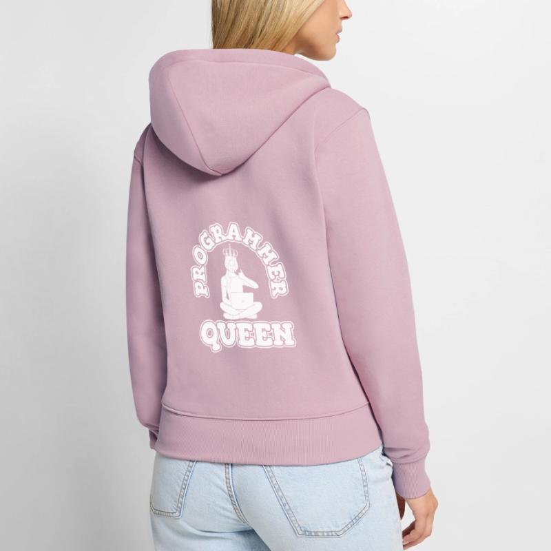 Developer Coder Programmer Queen Women's Premium Organic Zip Hoodie