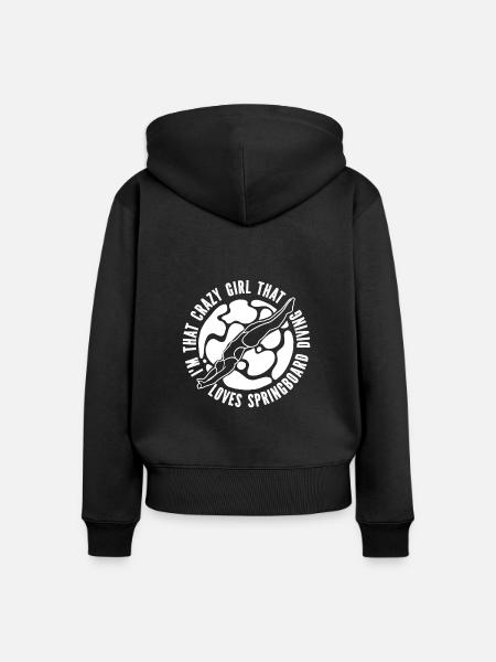 Turmspringen Turmspringer Mädchen - Frauen Premium Bio Zip Hoodie - Schwarz