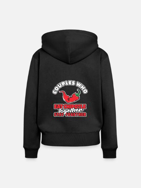 Chipotle Paar - Frauen Premium Bio Zip Hoodie - Schwarz