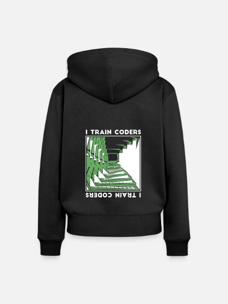 Entwickler Coder Programmierer Codierer - Frauen Premium Bio Zip Hoodie - Schwarz